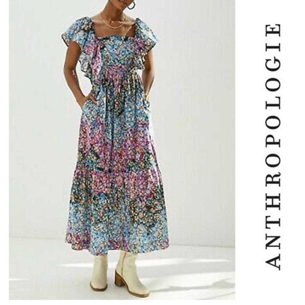 Anthropologie Embroidered Clementina Dress